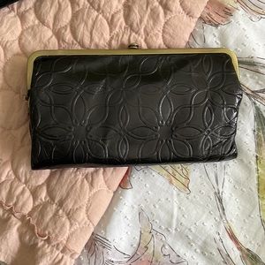 Hobo black leather clutch